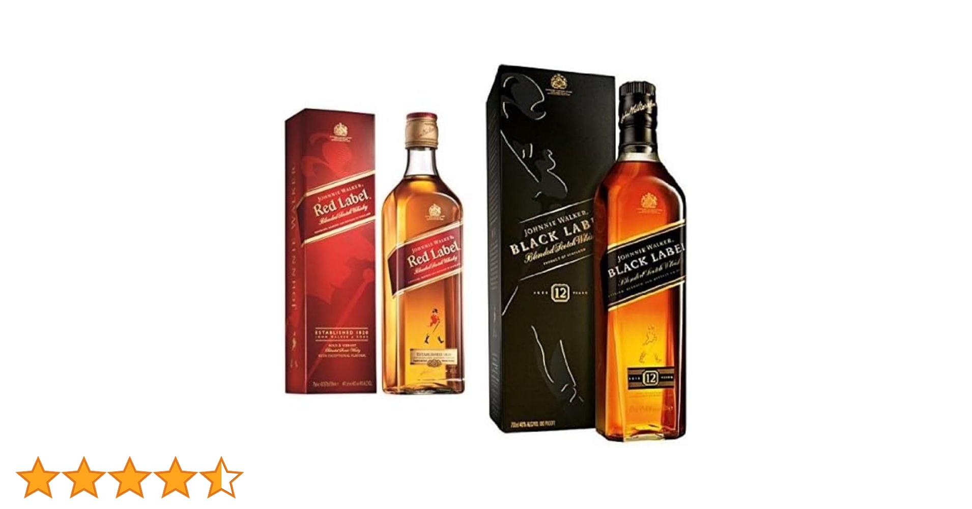 ジョニーウォーカー　黒赤２本セット ジョニーウォーカー赤、黒2本セット[正規品] ギフトボックス入り